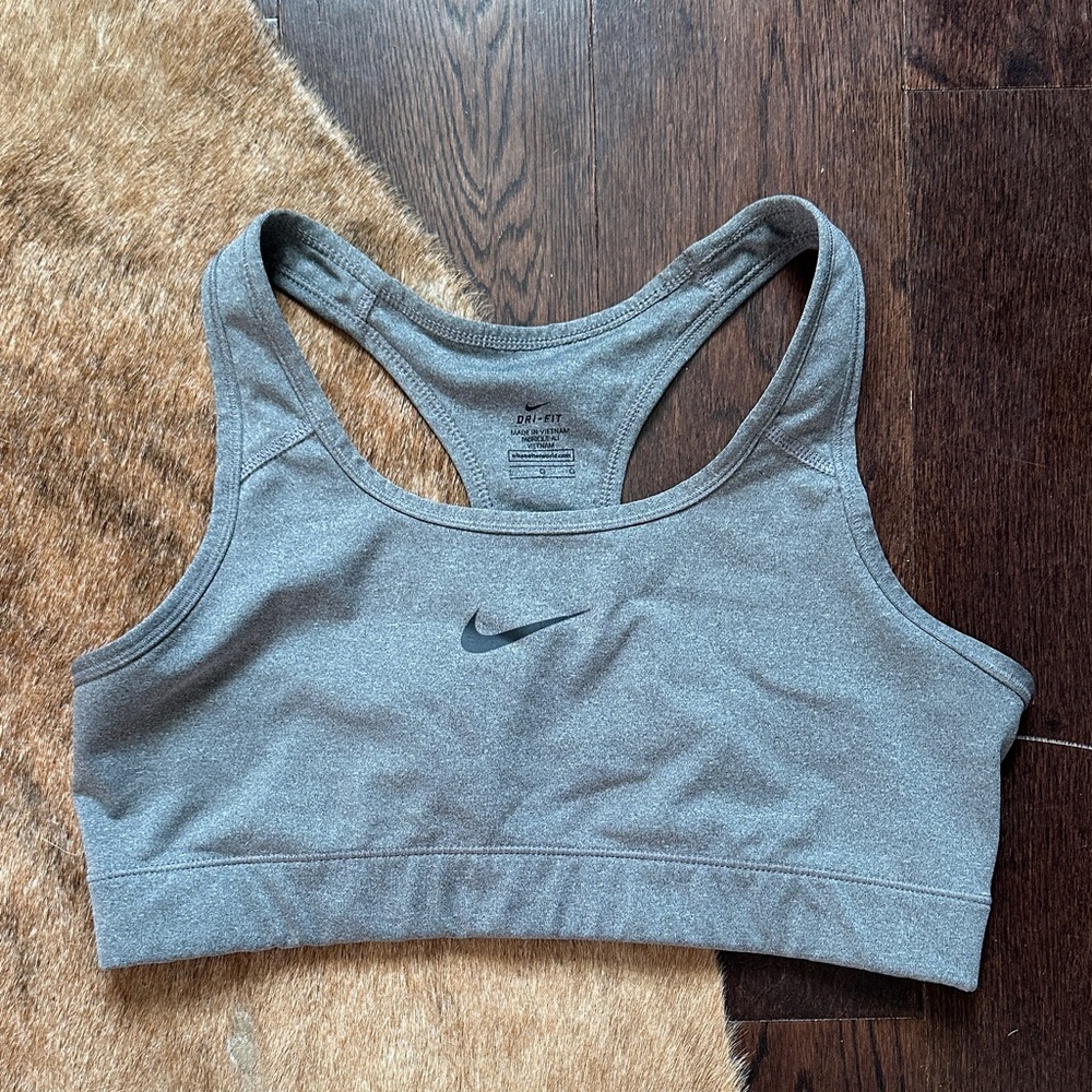 Nike Grey Dri-FIT Racerback Sports Bra